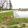 Wateropslag die niet boven het maaiveld uitkomt.