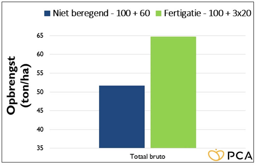 Figuur 2 – Bruto opbrengst half augustus